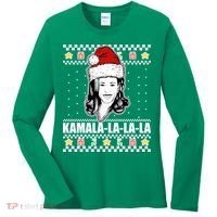 Kamala La La La Ugly Christmas Sweater Women's Long Sleeve Shirt thumb 0