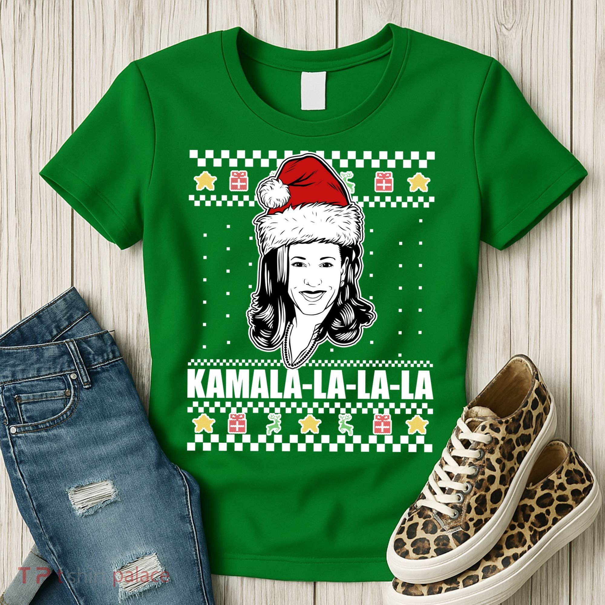 Kamala La La La Ugly Christmas Sweater Women's T-Shirt