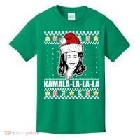 Kamala La La La Ugly Christmas Sweater Kids T-Shirt thumb 0