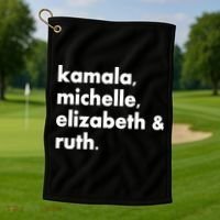 Kamala Michelle RBG Elizabeth Ruth Golf Towel thumb 1