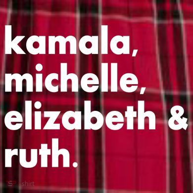 Kamala Michelle RBG Elizabeth Ruth Women's Flannel Plaid Pajama Pants