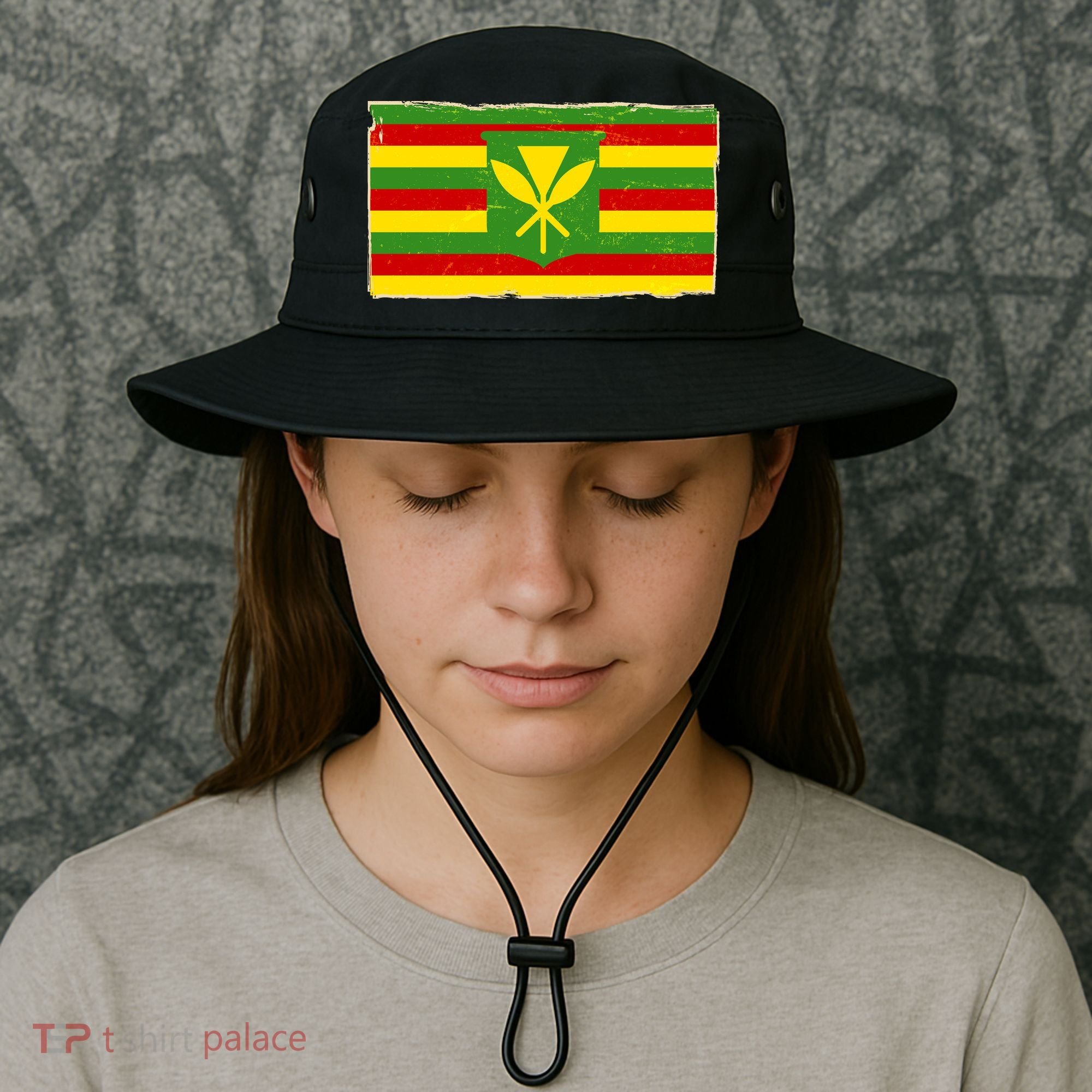 Kanaka Maoli Flag  Bucket Hat