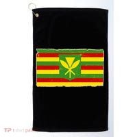 Kanaka Maoli Flag  Golf Towel thumb 0