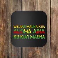 Kanaka Maoli Flag We Are Mauna Kea  Coaster thumb 0