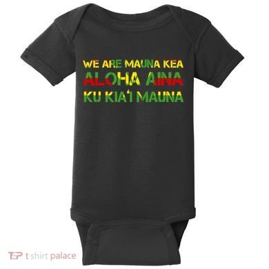 Kanaka Maoli Flag We Are Mauna Kea  Baby Bodysuit