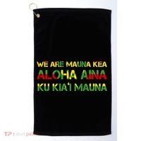 Kanaka Maoli Flag We Are Mauna Kea  Golf Towel thumb 0