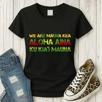 Kanaka Maoli Flag We Are Mauna Kea  Women's T-Shirt thumb 3