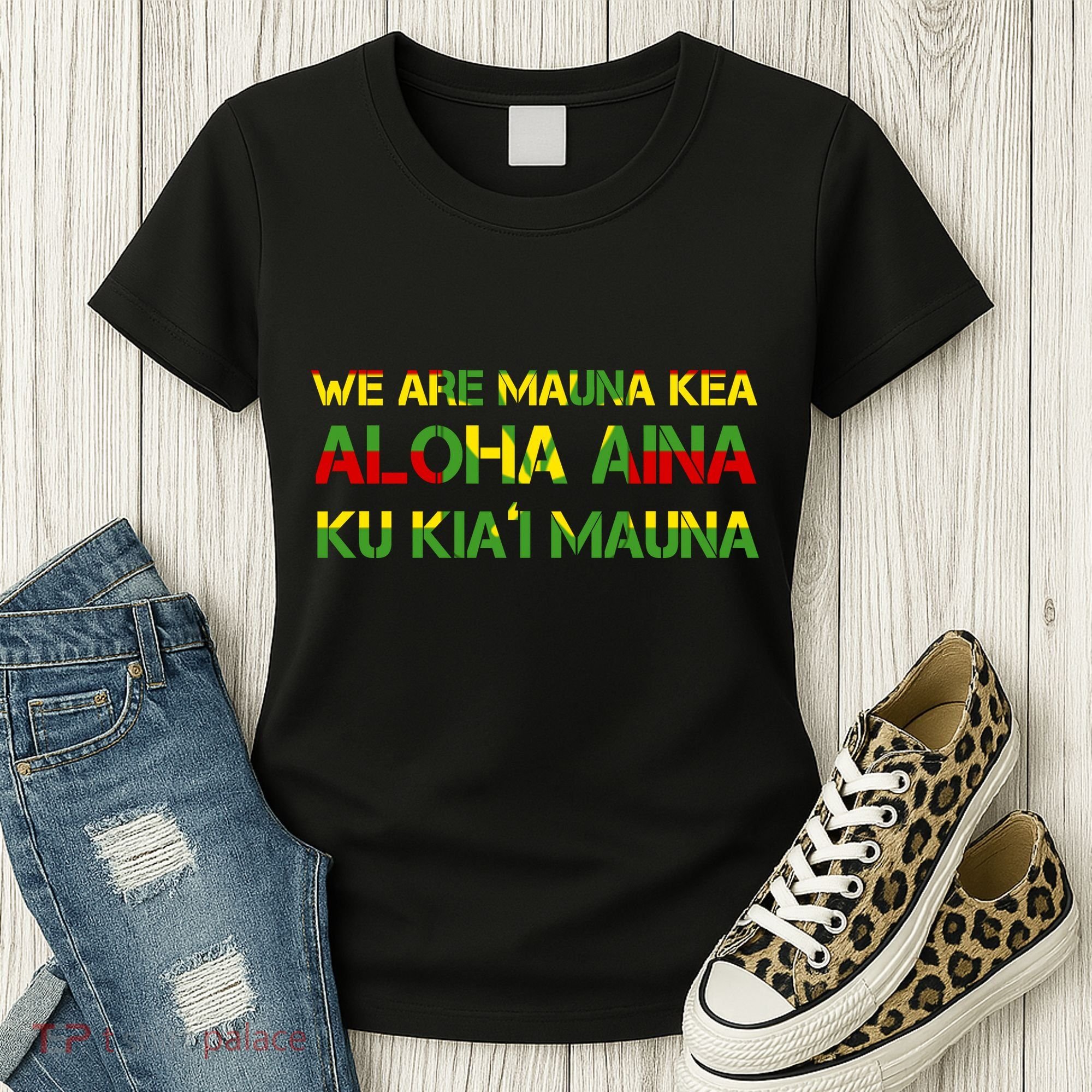 Kanaka Maoli Flag We Are Mauna Kea  Women's T-Shirt