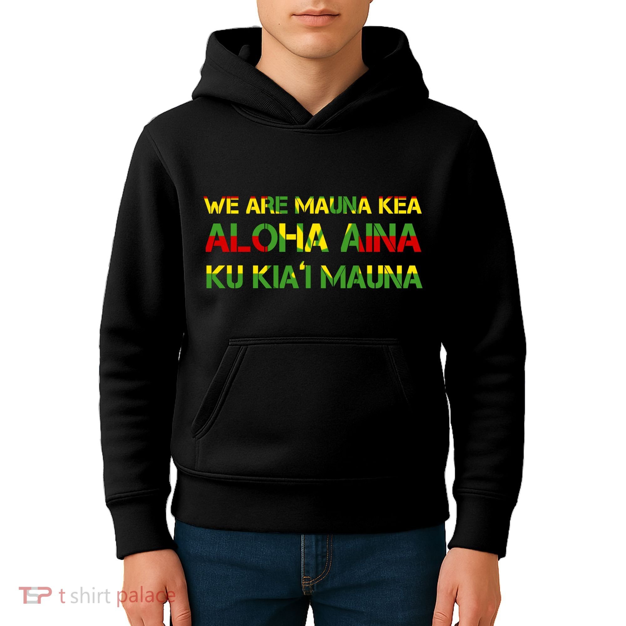 Kanaka Maoli Flag We Are Mauna Kea  Kids Hoodie
