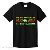 Kanaka Maoli Flag We Are Mauna Kea  Kids T-Shirt thumb 0
