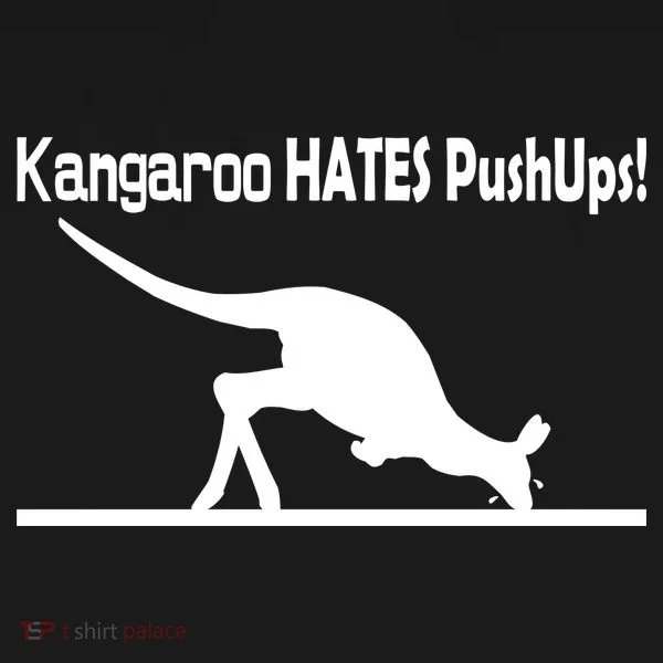 Kangaroo Hates Pushups Doggie Tank