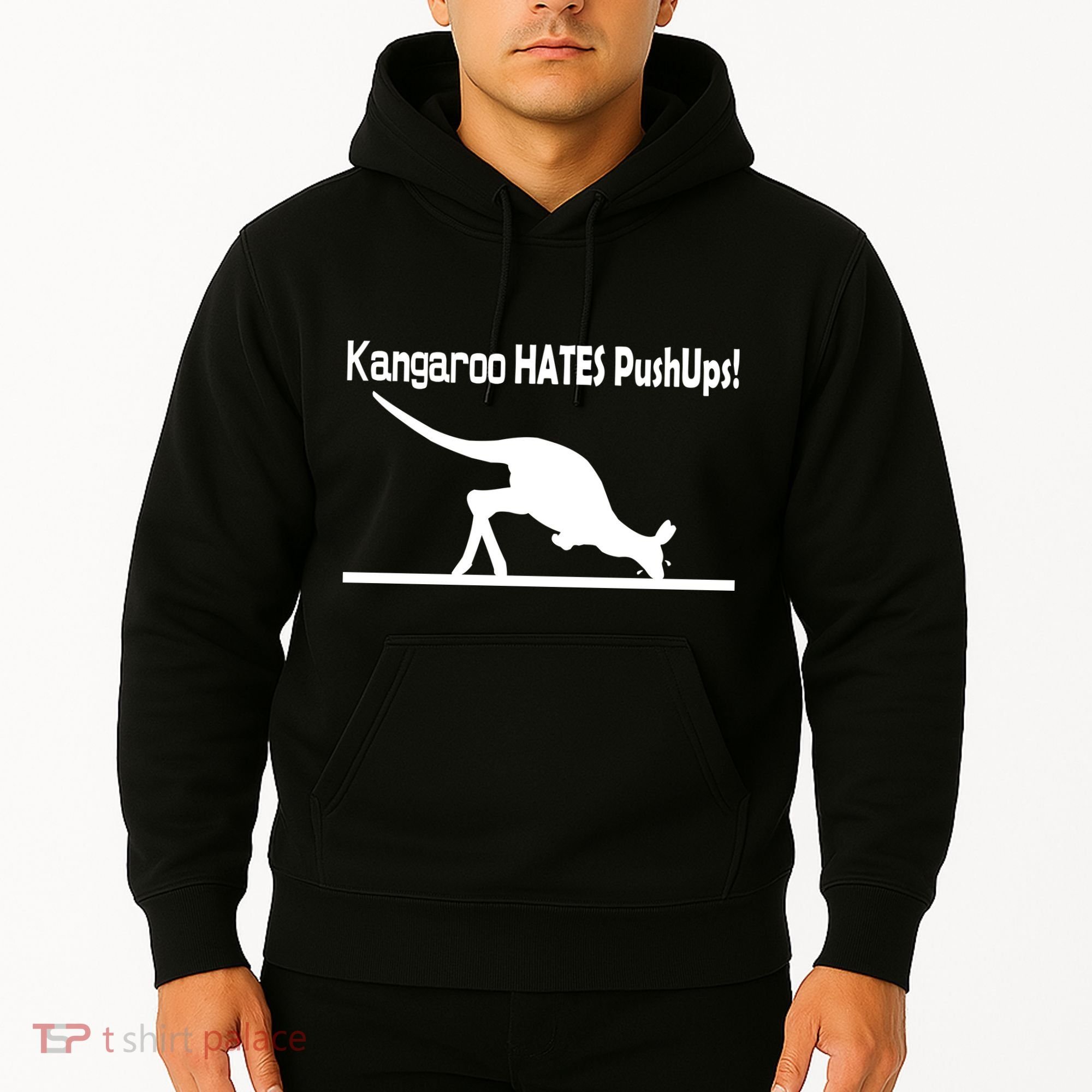 Kangaroo Hates Pushups Hoodie