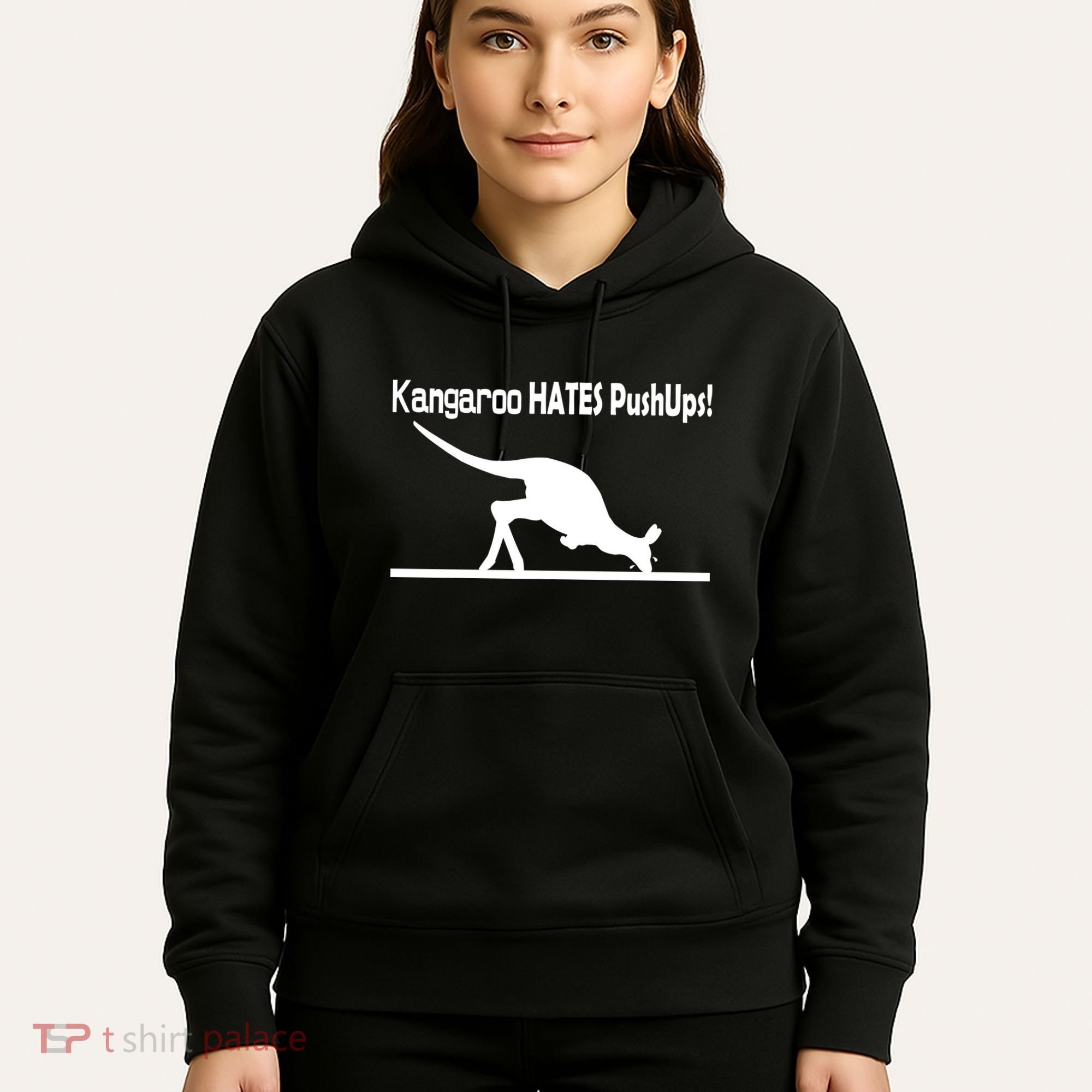 Kangaroo Hates Pushups Hoodie