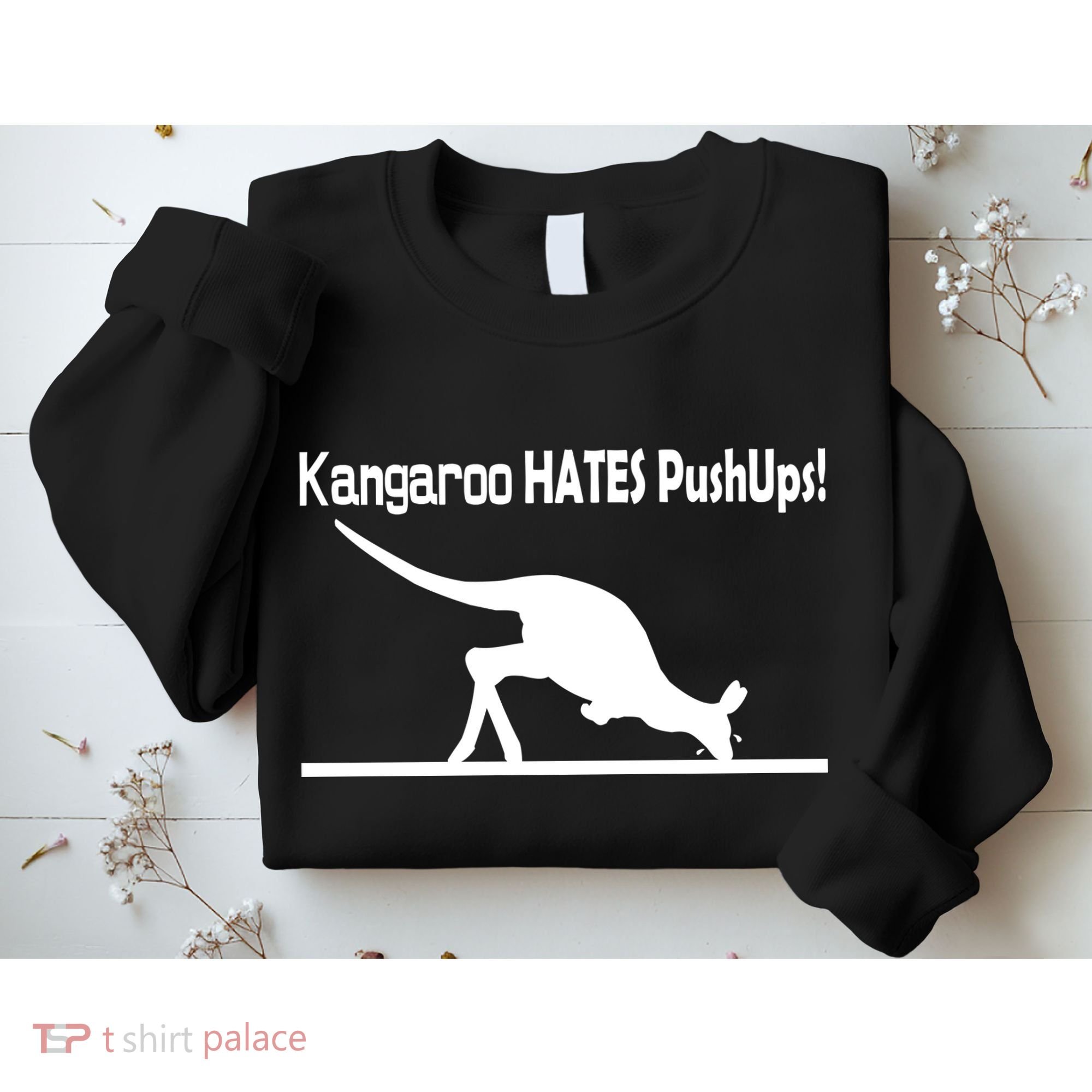 Kangaroo Hates Pushups Sweatshirt