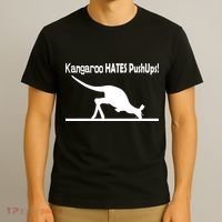 Kangaroo Hates Pushups T-Shirt thumb 3