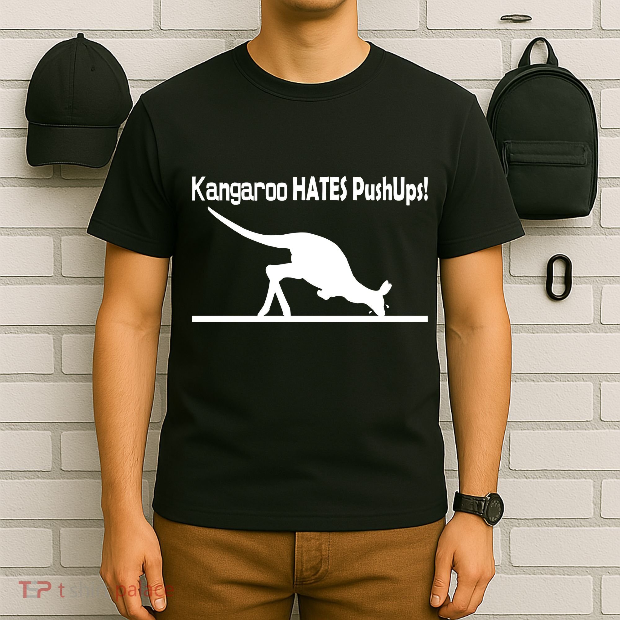 Kangaroo Hates Pushups T-Shirt
