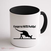 Kangaroo Hates Pushups Coffee Mug thumb 1