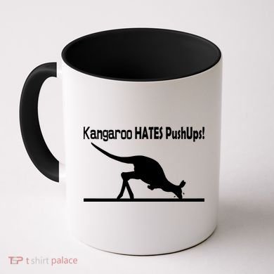 Kangaroo Hates Pushups Coffee Mug