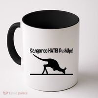 Kangaroo Hates Pushups Coffee Mug thumb 0