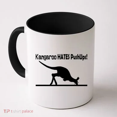 Kangaroo Hates Pushups Coffee Mug