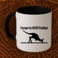 Kangaroo Hates Pushups Coffee Mug thumb 2