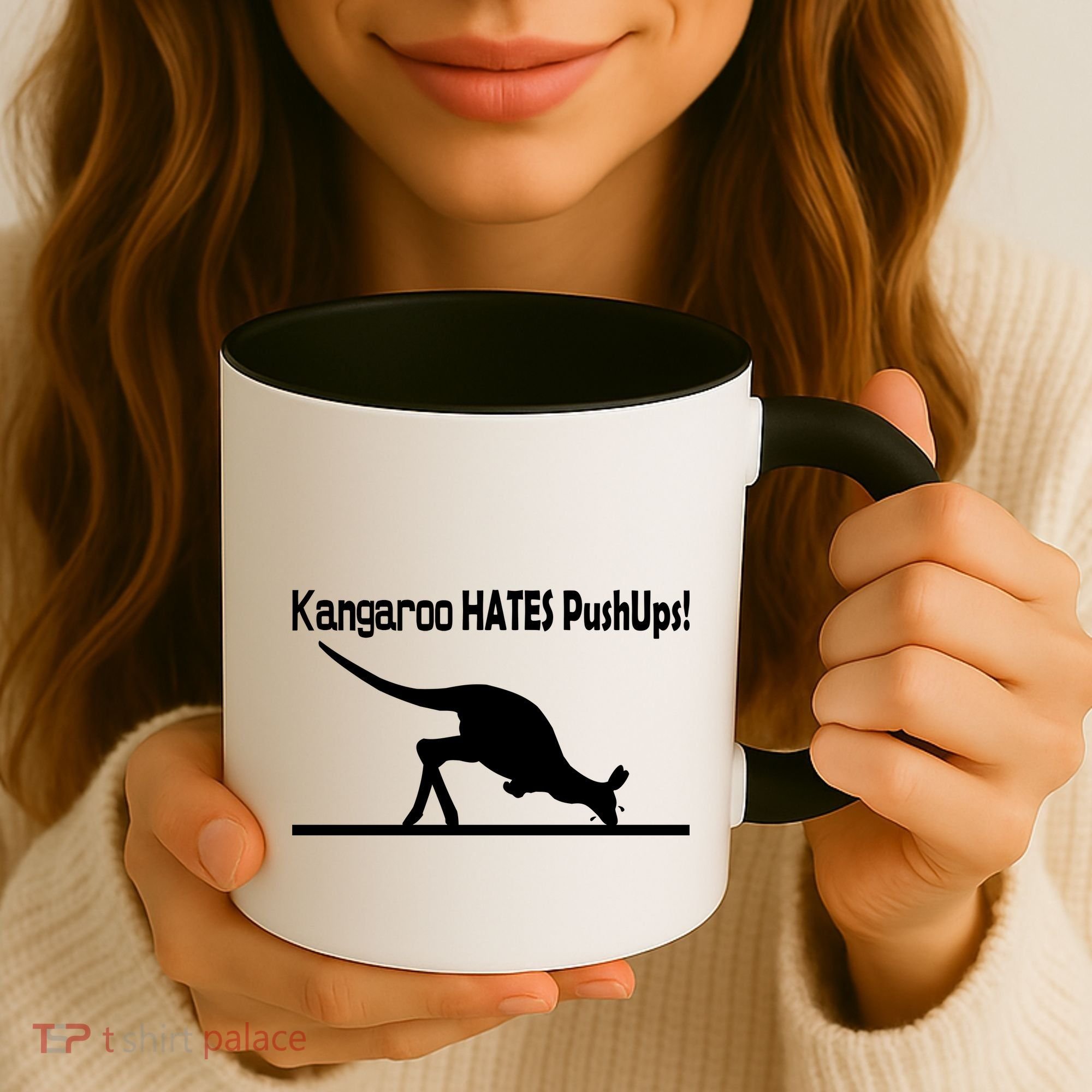 Kangaroo Hates Pushups Coffee Mug