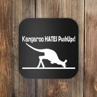 Kangaroo Hates Pushups Coaster thumb 0