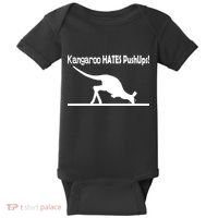 Kangaroo Hates Pushups Baby Bodysuit thumb 0