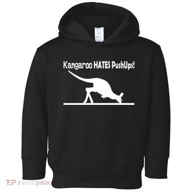 Kangaroo Hates Pushups Toddler Hoodie