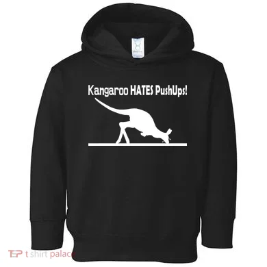 Kangaroo Hates Pushups Toddler Hoodie