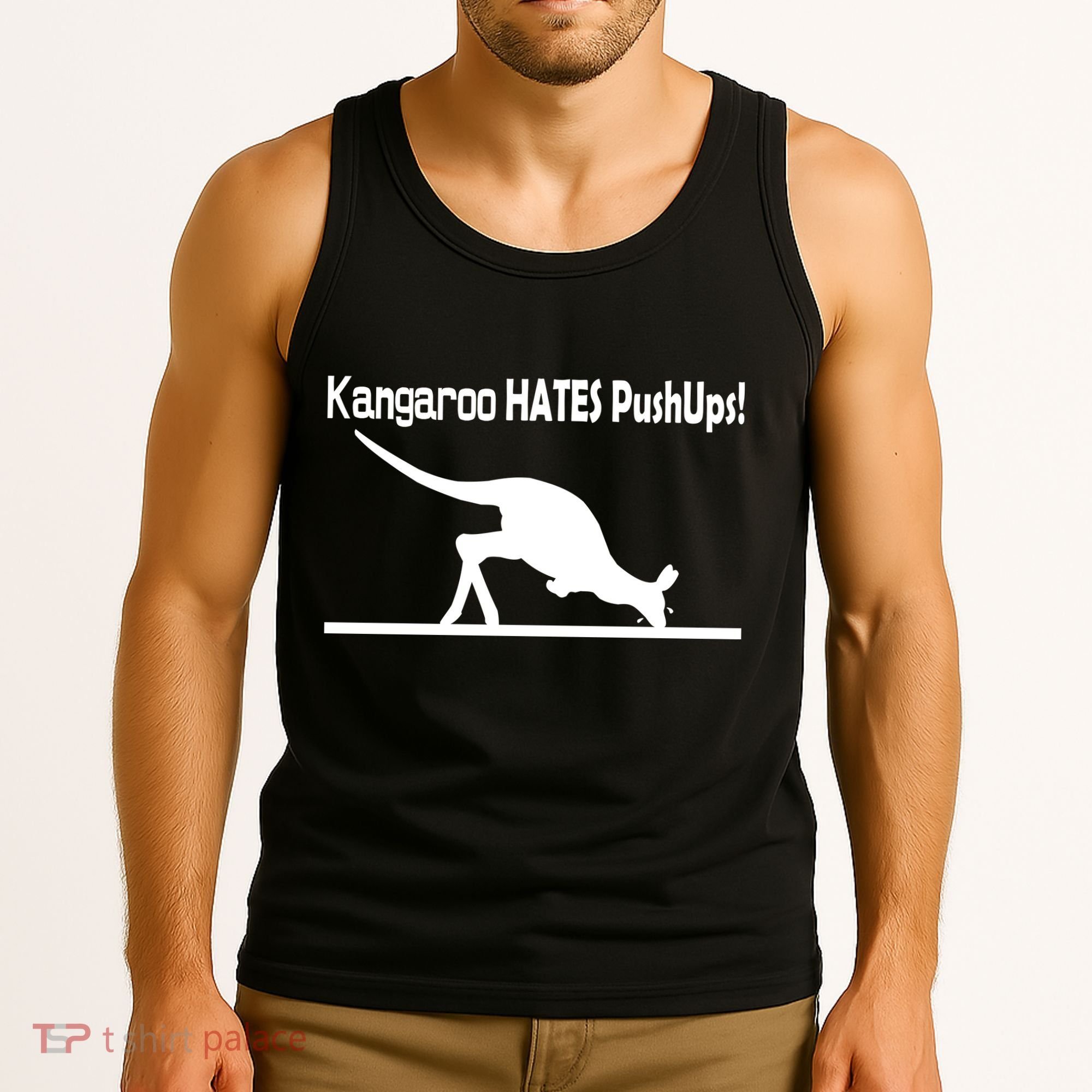 Kangaroo Hates Pushups Tank Top
