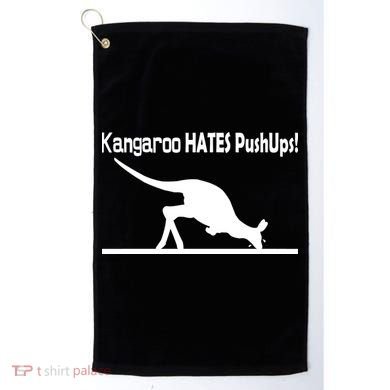 Kangaroo Hates Pushups Golf Towel