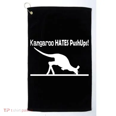 Kangaroo Hates Pushups Golf Towel
