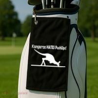 Kangaroo Hates Pushups Golf Towel thumb 2