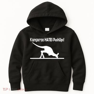 Kangaroo Hates Pushups Kids Hoodie