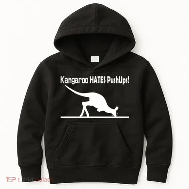 Kangaroo Hates Pushups Kids Hoodie