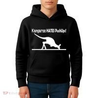 Kangaroo Hates Pushups Kids Hoodie thumb 4