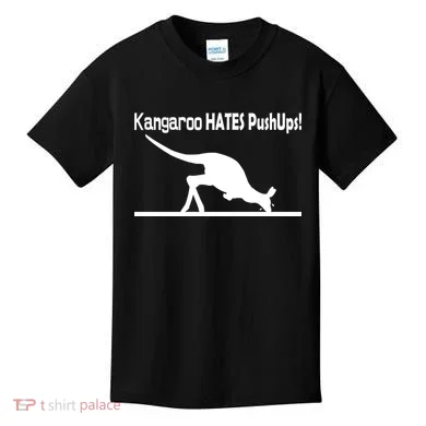 Kangaroo Hates Pushups Kids T-Shirt