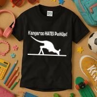Kangaroo Hates Pushups Kids T-Shirt thumb 3