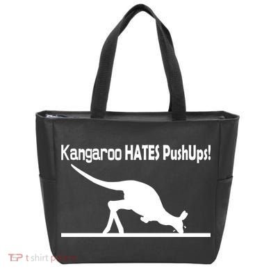 Kangaroo Hates Pushups Tote Bag