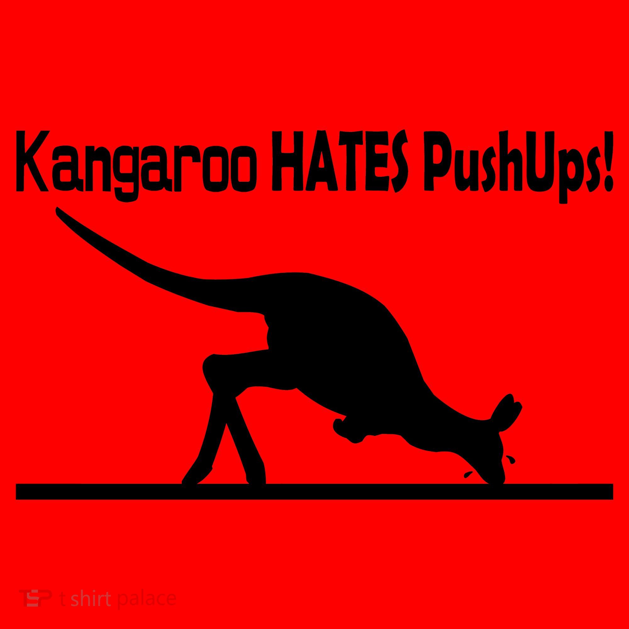 Kangaroo Hates Pushups Santa Hat