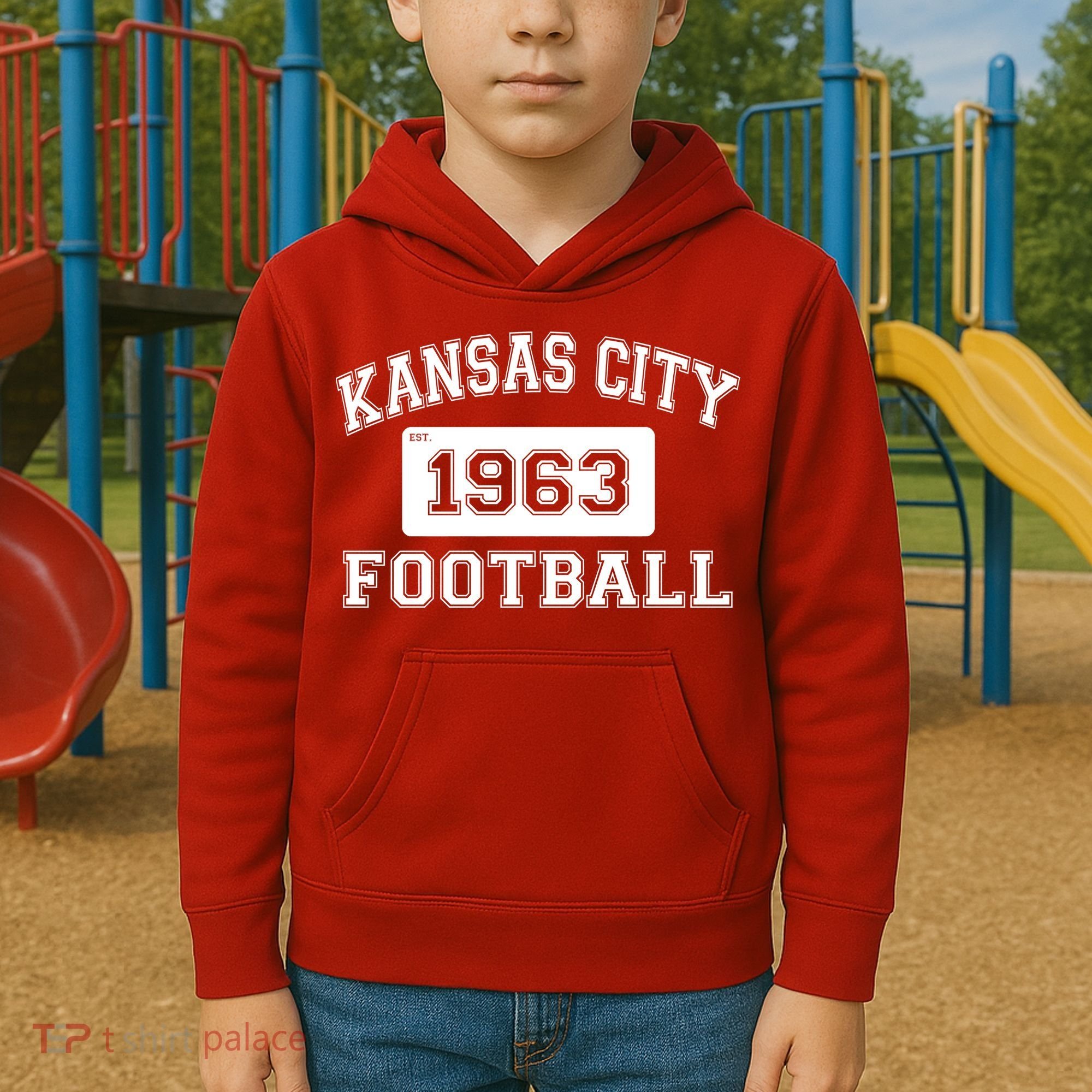 Kansas City Football Est. 1963 Kids Hoodie