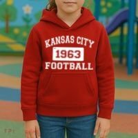 Kansas City Football Est. 1963 Kids Hoodie thumb 3