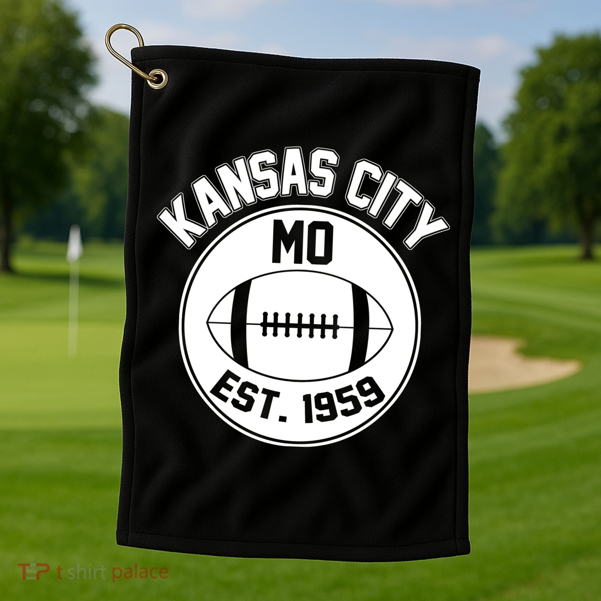 Kansas City Football MO Retro Chief Golf Towel