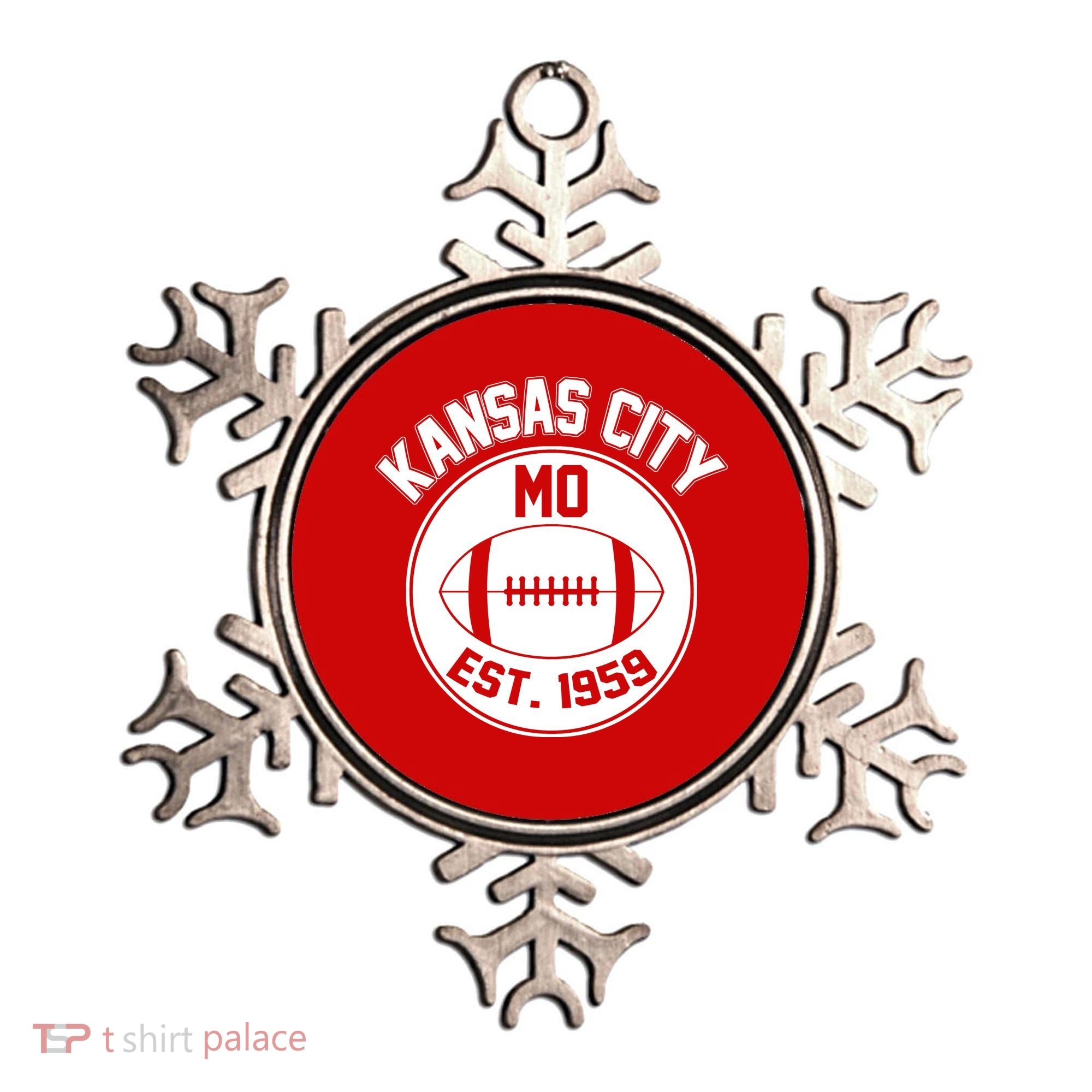 Kansas City Football MO Retro Chief Ornament