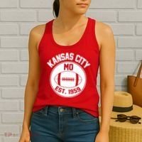 Kansas City Football MO Retro Chief Women's Tank Top thumb 2