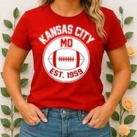 Kansas City Football MO Retro Chief Women's T-Shirt thumb 2