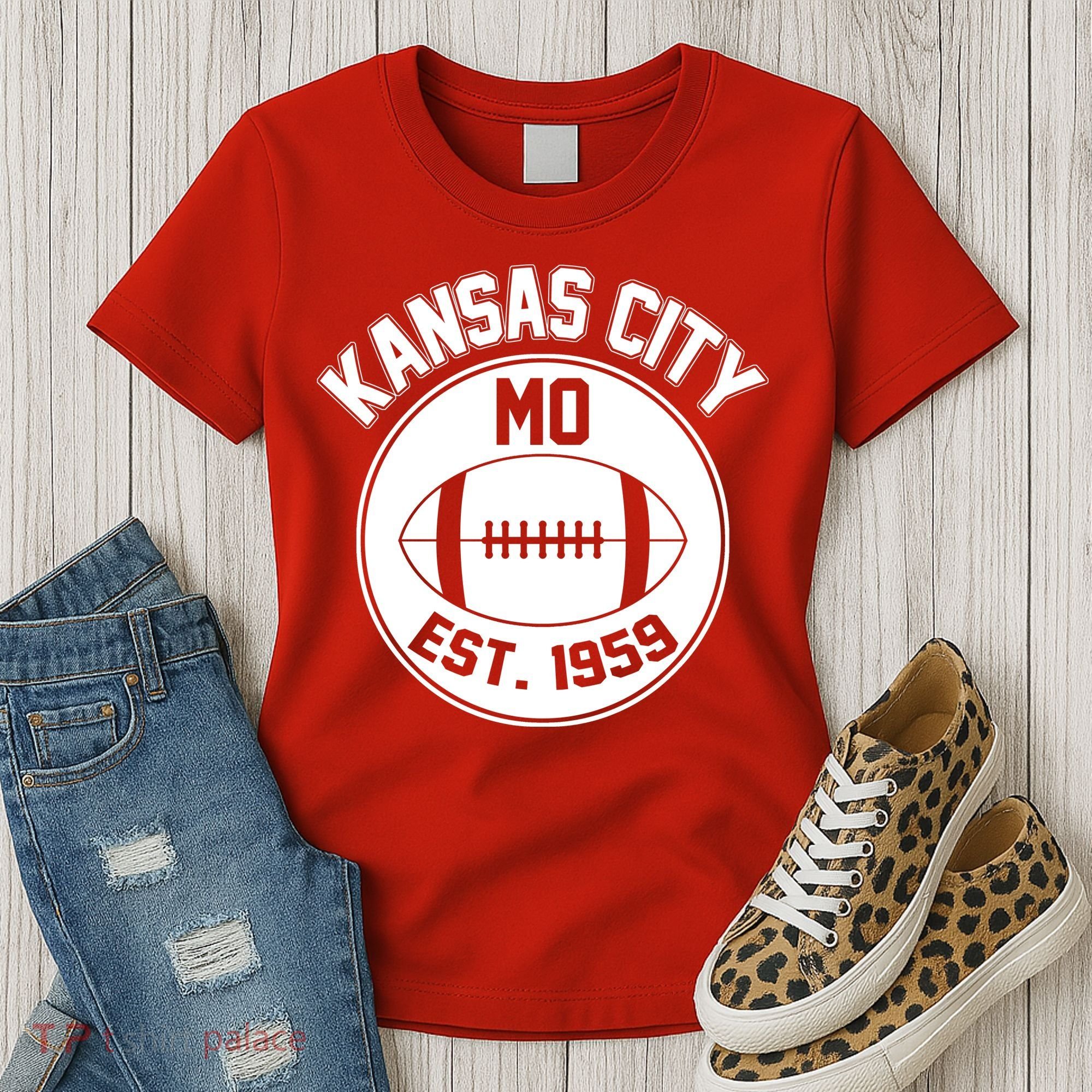 Kansas City Football MO Retro Chief Women's T-Shirt