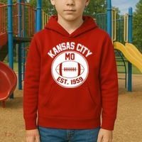 Kansas City Football MO Retro Chief Kids Hoodie thumb 2