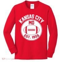 Kansas City Football MO Retro Chief Kids Long Sleeve Shirt thumb 0